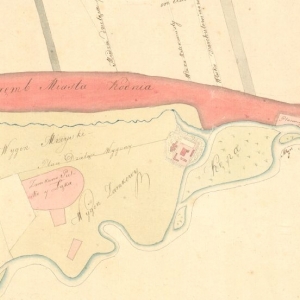 pokaż obrazek - Fragment mapy geodezyjnej majątku Sapiehów z 1860 r.